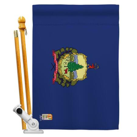 COSA 28 x 40 in. Vermont States Impressions Decorative Vertical House Flag Set CO4133075
